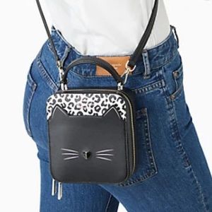 Kate Spade meow cat daisy crossbody purse